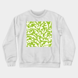 Tropical Leaves on Vibrant Green / Modern Plants Crewneck Sweatshirt
